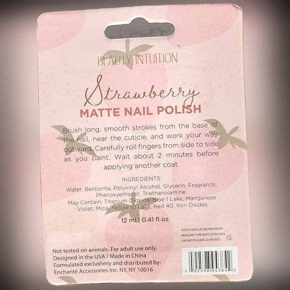 NWT BEAUTY INTUITION STRAWBERRY 🍓 MATTE! - Picture 4 of 9